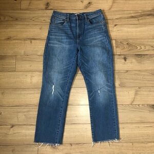 Women’s Madewell Blue The High Rise Slim Crop Boyjean denim jeans size 27